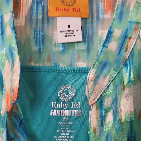 Ruby Rd. Multicolor Abstract Blouse - Picture 2 of 5